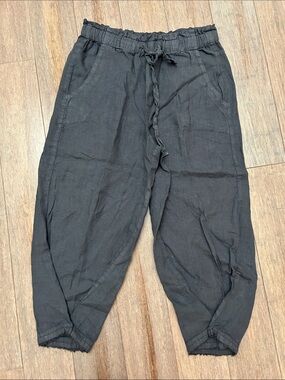 cloth & stone linen gray Drawstring Linen-Blend Joggers size S